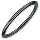 Silver stackable ring with black ruthenium plate