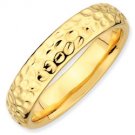 Silver stackable ring with 18k yellow gold plate