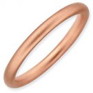 Silver stackable ring with 18k rose gold plate matte/satin finish