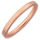 Silver stackable ring with 18k rose gold plate