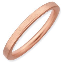 Silver stackable ring with 18k rose gold plate