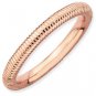 Silver stackable ring with 18k rose gold plate