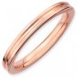 Silver stackable ring with 18k rose gold plate