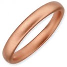 Silver stackable ring with 18k rose gold plate satin/matte