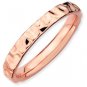 Silver stackable ring with 18k rose gold plate