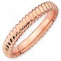 Silver stackable ring with 18k rose gold plate