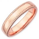 Silver stackable ring with 18k rose gold plate