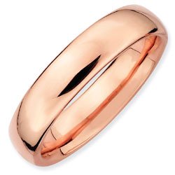 Silver stackable ring with 18k rose gold plate