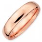 Silver stackable ring with 18k rose gold plate