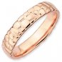 Silver stackable ring with 18k rose gold plate
