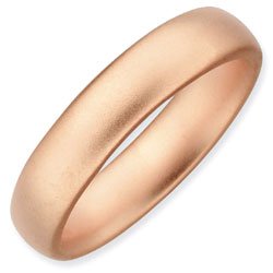 Silver stackable ring with 18k rose gold plate matte/satin finish