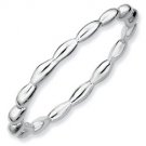 Silver stackable ring shiny