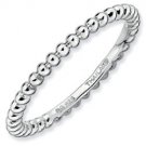 Silver stackable ring shiny