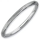 Silver stackable ring shiny