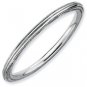 Silver stackable ring shiny