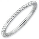 Silver stackable ring shiny
