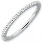 Silver stackable ring shiny