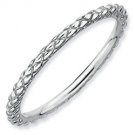 Silver stackable ring shiny