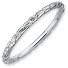 Silver stackable ring shiny