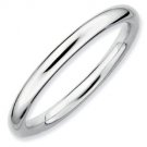 Silver stackable ring shiny