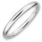 Silver stackable ring shiny