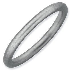 Silver stackable ring shiny