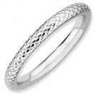 Silver stackable ring shiny