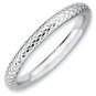 Silver stackable ring shiny