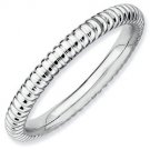 Silver stackable ring shiny