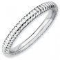 Silver stackable ring shiny