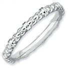 Silver stackable ring shiny