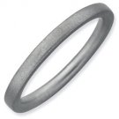 Silver stackable ring satin/matte finish