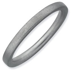 Silver stackable ring satin/matte finish