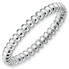 Silver stackable ring shiny
