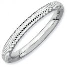 Silver stackable ring shiny