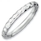 Silver stackable ring shiny