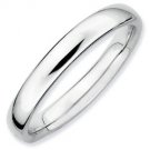 Silver stackable ring shiny