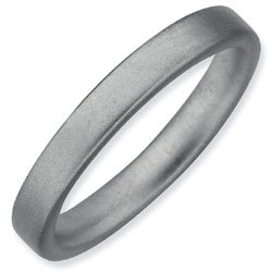 Silver stackable ring satin/matte finish