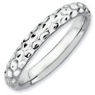 Silver stackable ring shiny