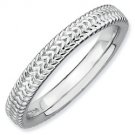 Silver stackable ring shiny