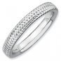 Silver stackable ring shiny