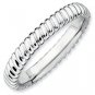 Silver stackable ring shiny