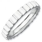 Silver stackable ring shiny