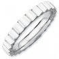 Silver stackable ring shiny