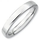Silver stackable ring shiny