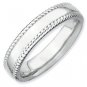 Silver stackable ring shiny