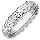 Silver stackable ring shiny
