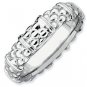 Silver stackable ring shiny