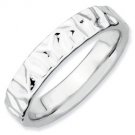 Silver stackable ring shiny