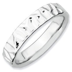 Silver stackable ring shiny